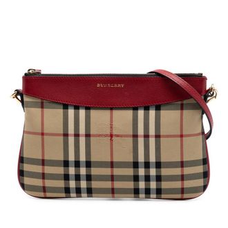Burberry Pre-owned Burberry Haymarket Check Canvas Peyton Crossbody Ladies YM3N05GJ5ROYV0LL