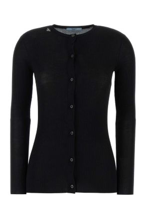 Prada Black Wool Cardigan
