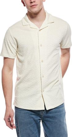 Weatherproof Vintage Weatherproof Vintage Geometric Terry Coatfront Knit Shirt