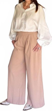 Glam Sandstorm Wide Leg Pants In Beige