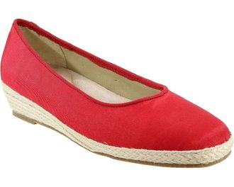 David Tate Womens David Tate Chill Espadrille Red Round Toe Slip-On Shoes KHD536