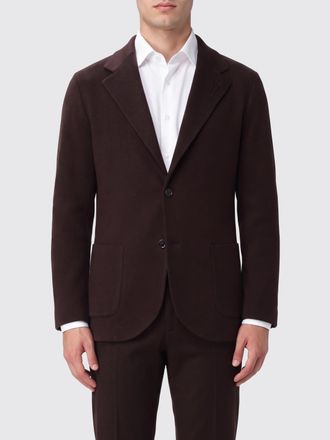 Lardini Single-Breasted Virgin Wool Blazer with Lapels and Patch Pockets