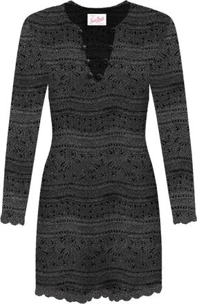 MC2 Saint Barth Gebreide Jurk - Dames - Kleedjes - Zwart - S - Kleedjes