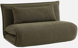 Sweeek Sill&oacute;n Convertible De Tejido Borreguito Texturizada, 2 Plazas