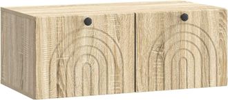vidaXL Mueble Para Tv De Pared Roble Sonoma 78,5 X 41 X 30 Cm Vidaxl