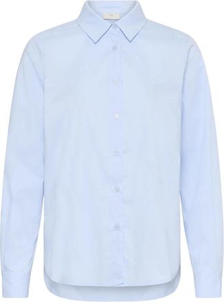 Kaffe Shirts - Dames - Overhemden - Blauw - 2XL - Overhemden