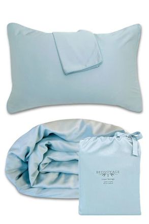 BedVoyage Cooling 100% Viscose Duvet Cover Set - Soft, Breathable Sleep in Sky at Nordstrom, Size Full