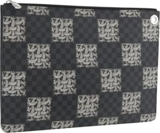 Louis Vuitton Pre-owned Clutches, female, Black, Size: ONE SIZE Pre-owned Damier Graphite Clutch Bag