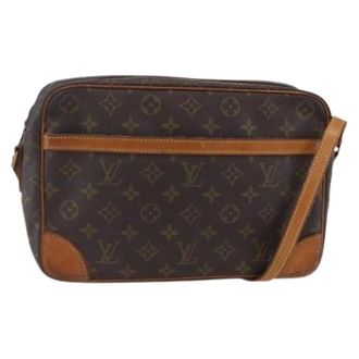 Louis Vuitton Pre-owned Vintage Monogram Canvas Shoulder Bag - Dames - Pre-owned - Bruin - Maat: ONE Size Leer