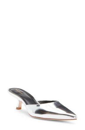 Reformation Wilda Kitten Heel Mule in Mirror Metallic at Nordstrom Rack, Size 6