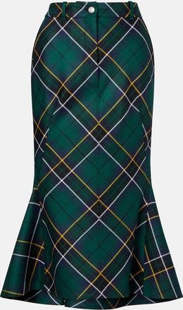 Alexander McQueen Gonna midi in lana tartan