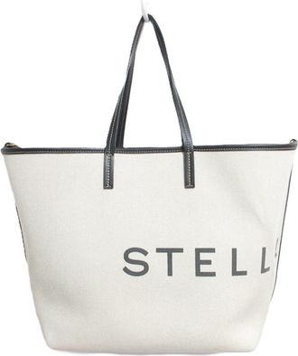Stella McCartney Stella Mccartney Beige Black Tote Bag (Pre-Owned)