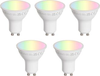 LUEDD Luedd - Set di 5 lampadine led GU10 50mm trasparenti 4,7W 400 lm 2200-2400K