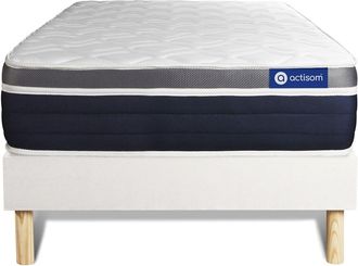 Actisom Actisom - Somier Blanco + Colch&oacute;n Con L&aacute;tex Y Espuma Viscoel&aacute;stica 90 X 200