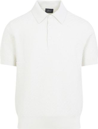 Brioni White Shirt Collar Polo