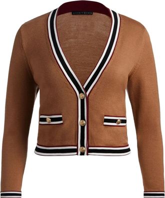 Alice & Olivia Kingsley buttoned cardigan - women - Merino - S - Brown