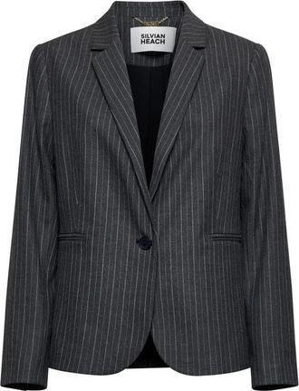 Silvian Heach Blazer met dunne strepen - Dames - Blazers - Grijs - XS - Polyester - Jassen