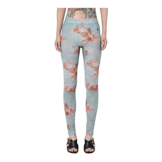 Vivienne Westwood Printed Leggings - female - Vivienne Westwood - Leggings - Blue - XS - Trousers