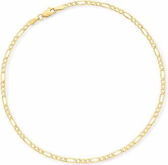 Canaria Canaria 2.5mm 10kt Yellow Gold Figaro-Link Anklet
