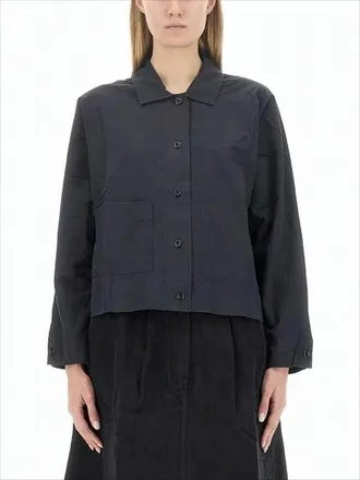 Margaret Howell Cropped Button-Up Shirt With Classic Collar