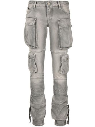 The Attico Essie tapered cargo jeans - Grey