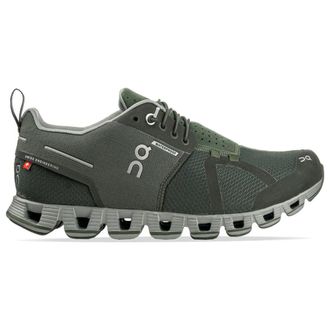 On Cloud Waterproof Textile Synthetic Mens Low Top Trainers - Forest Lunar - Size:UK 11.5