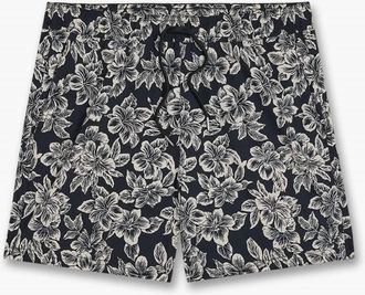 Fair Harbor Mens Bungalow Trunk In Black Hibiscus