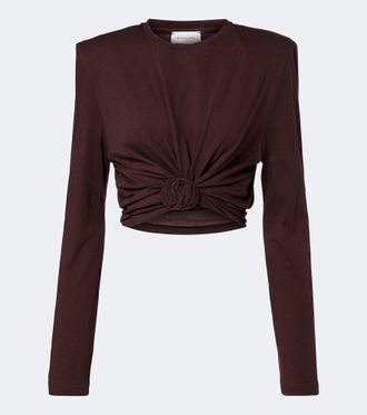 Magda Butrym Cotton-blend jersey crop top