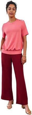Jessica London Blouson Top in Tea Rose at Nordstrom, Size Large