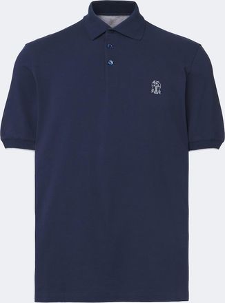 Brunello Cucinelli Polo de piqu&eacute; de algod&oacute;n con logo