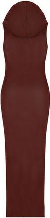 Saint Laurent Womens Burgundy Viscose Long Dress - Dark Red - Size Medium