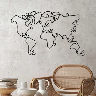 Dmora Cuadro Misosase, Estructura De Metal, 120x70h Cm Negro