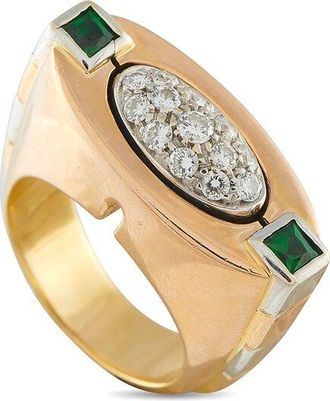La Nouvelle Bague 18K Rose Gold 0.64 ct. tw. Diamond & Tsavorite Ring (Authentic Pre-Loved)
