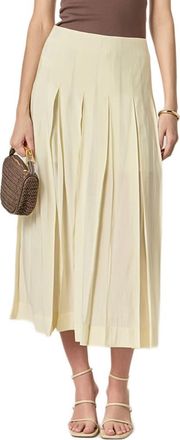 English Factory Pleated A-Line Skirt in Cream at Nordstrom, Size X-Small