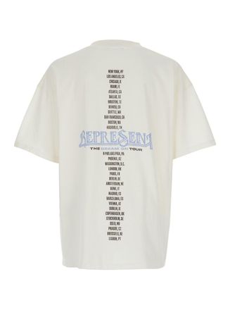 Represent Mens T-Shirt With Graphic Print, White Cotton T-Shirts And Polos