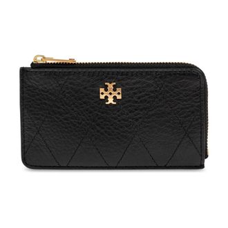 Tory Burch Leather Card Holder - female - Tory Burch - Wallets & Cardholders - Black - ONE SIZE - Accessories