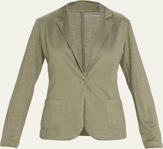 Majestic Filatures Stretch Linen One-Button Blazer