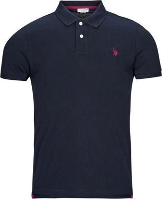 U.S.Polo Association Katoenen poloshirt met korte mouwen - Heren - Polos - Blauw - 2XL - Katoen - Tops
