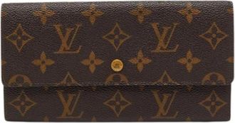 Louis Vuitton Pre-owned Portemonnee van Gecoat Canvas - Dames - Vintage Accessoires - Bruin - ONE Size - Vintage