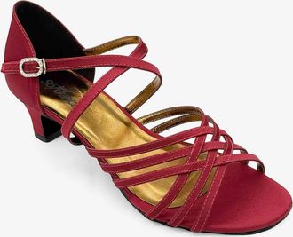 S&oacute; Dan&ccedil;a Womens Rabah Crossover Ballroom Shoe In Burgundundy