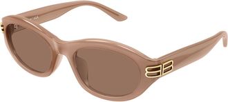 Balenciaga BB0434SK Asian Fit 004 Womens Sunglasses Brown Size 55