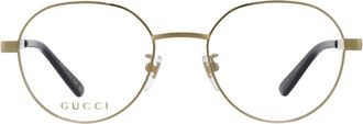 Gucci Demo Oval Mens Titanium Eyeglasses GG1607OK 003 52