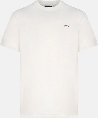 Paul & Shark Paul & Shark Mens PURE COTTON JERSEY BADGE T SHIRT - White - Size: 40