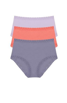 Natori Bliss Cotton Full Brief 3-Pack in Prple Prl/neon Coral/twlght Hz at Nordstrom, Size Xx-Large