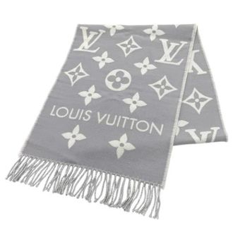 Louis Vuitton Pre-owned Stole - Dames - Pre-owned - Grijs - Maat: ONE Size Wol