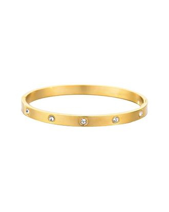 Adornia 18K Plated Crystal Eternity Cuff Bracelet