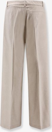 HUGO BOSS Womens Trousers Tiana Recycled Wool-Blend Beige