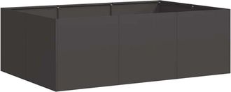 vidaXL Planter Black 120x80x40 cm Steel Vidaxl