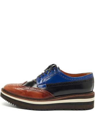 Prada leather Derby shoes - Black