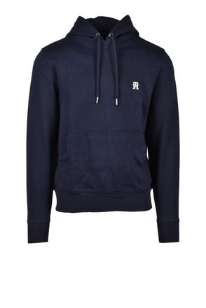 Tommy Hilfiger Blue Hooded Cotton-Blend Sweatshirt